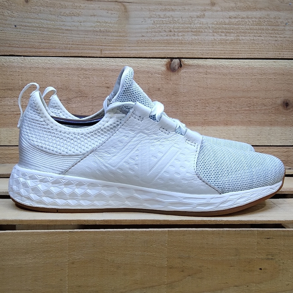 New Balance Fresh foam Cruz, Women's 9.5, White & Gray Sneakers